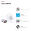 Luminaire encastré carré à DEL 5 pouces sans cadre 5W avec abat-jour de plafond de 9 W avec boîte en J, blanc