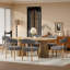 Ensemble de salle à manger extensible en bois avec 4 à 6 chaises rembourrées en tissu bouclé, table ovale ou ronde convertible-1907765060-1907765058-1907765059