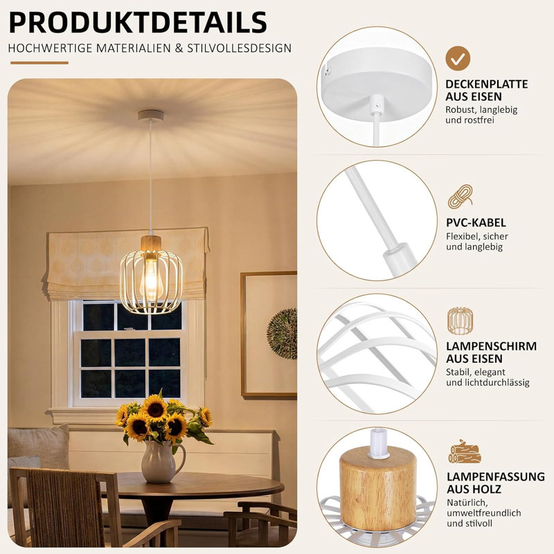 1 - Light White Pendant