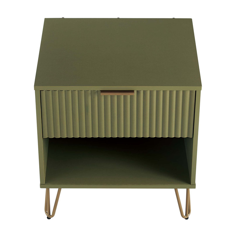 Gafita 20.07'' W Nightstand, Olive Green, Individual