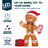 8ft Christmas Inflatable Gingerbread Man with Candy Cane