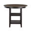 Ensemble de table de salle à manger 5 pièces avec tablettes intégrées et 4 chaises de hauteur comptoir en bois-2056996707-2056996701