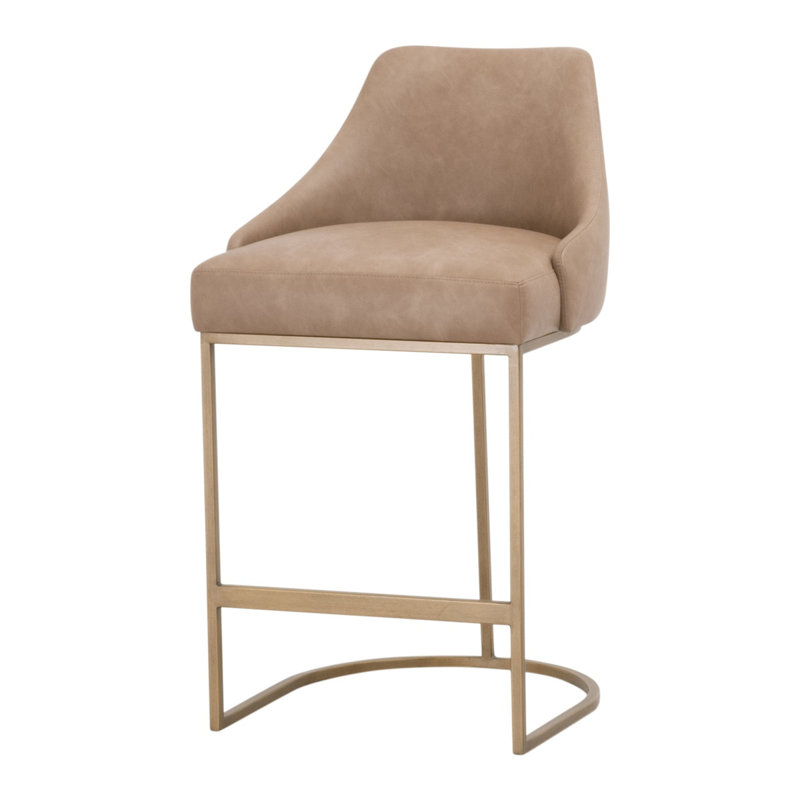 Parissa Leather Upholstered Counter Stool 