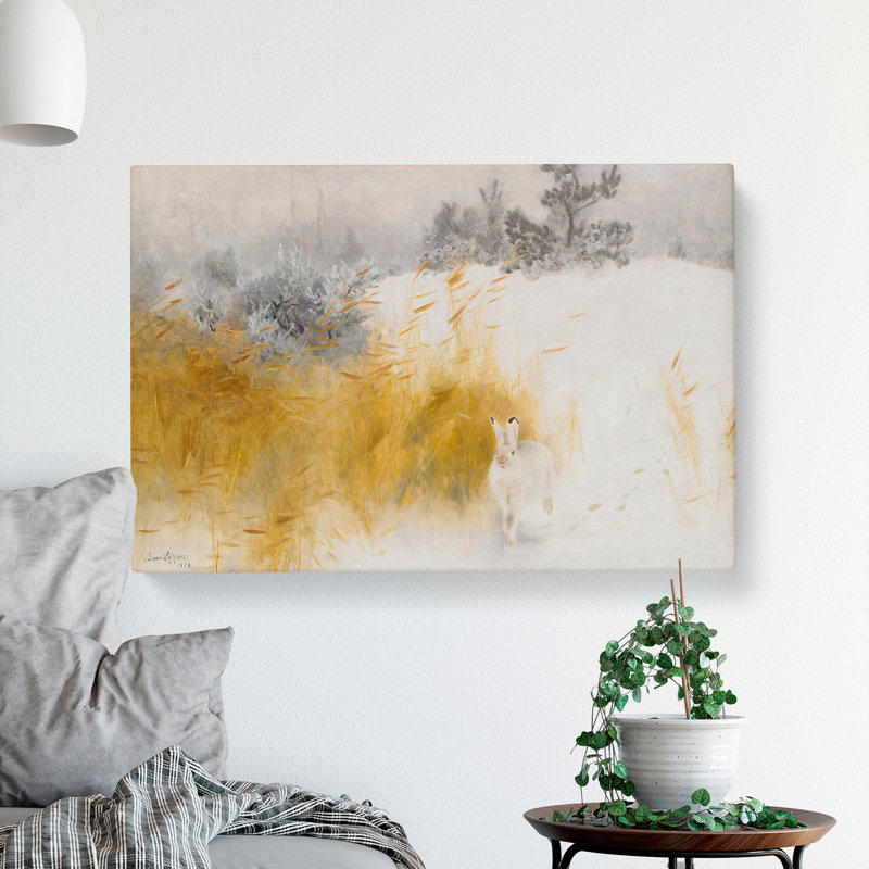 White Hare Vol.4 by Bruno Liljefors - Wrapped Canvas, 35cm H x 50cm W x 3cm D