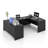 U-Shaped Executive Desk With File Cabinet-1730074275