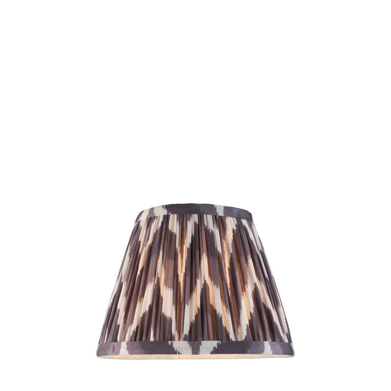 Zigzag Lamp Shade, Brown, 14.5cm H x 11.8cm W x 20cm D