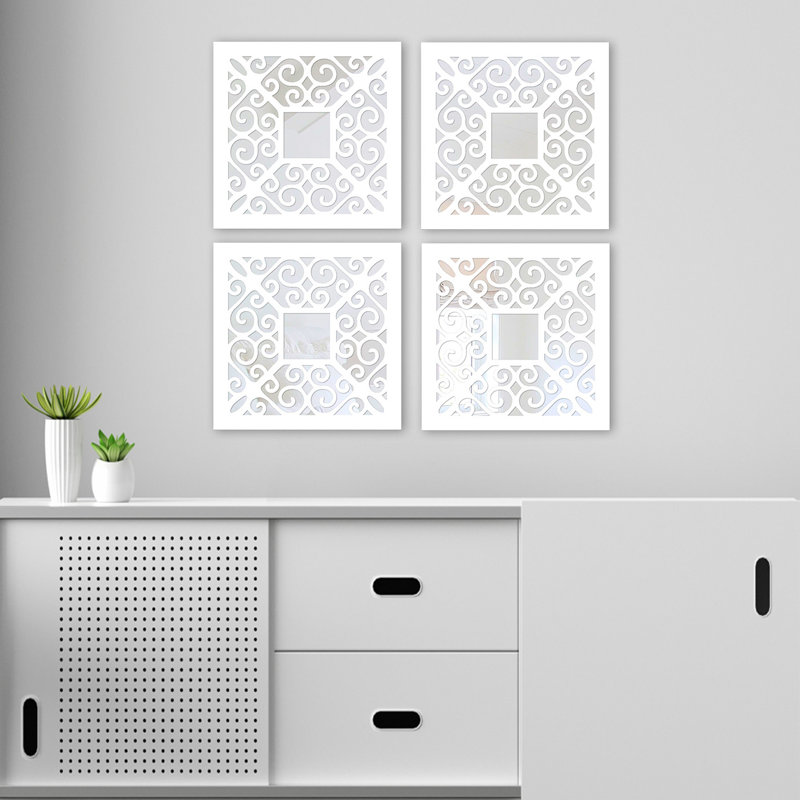 Ensemble de miroirs 4 pièces, Blanc