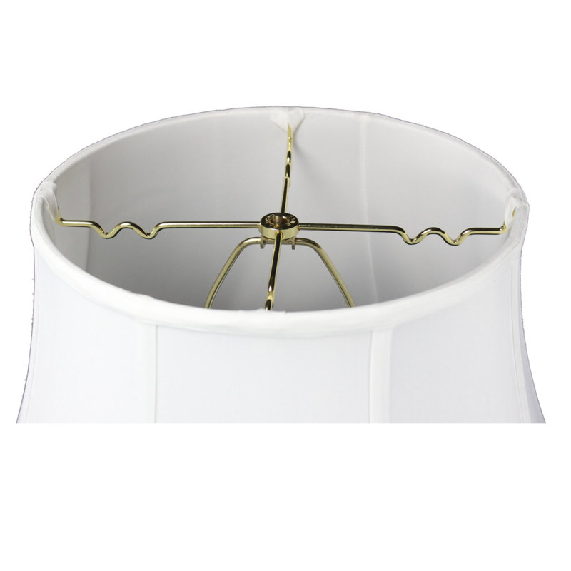 10'' H x 17'' W Silk Bell Lamp Shade, White