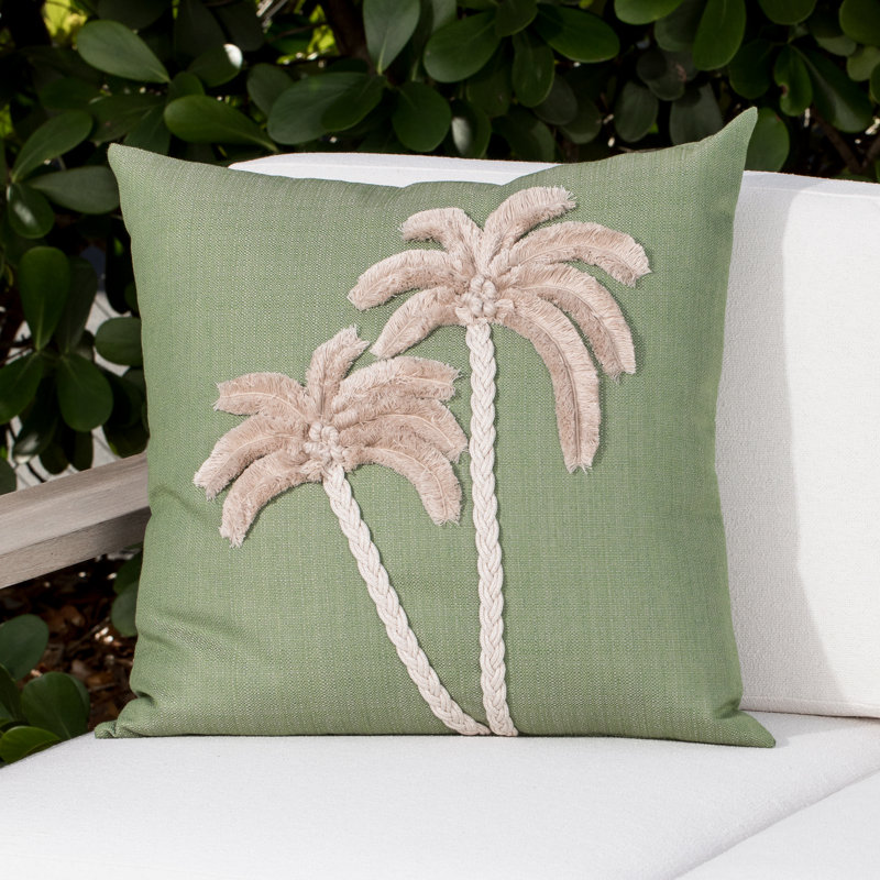 Escape Meadow Square Performance Pillow Cover & Insert, Orange