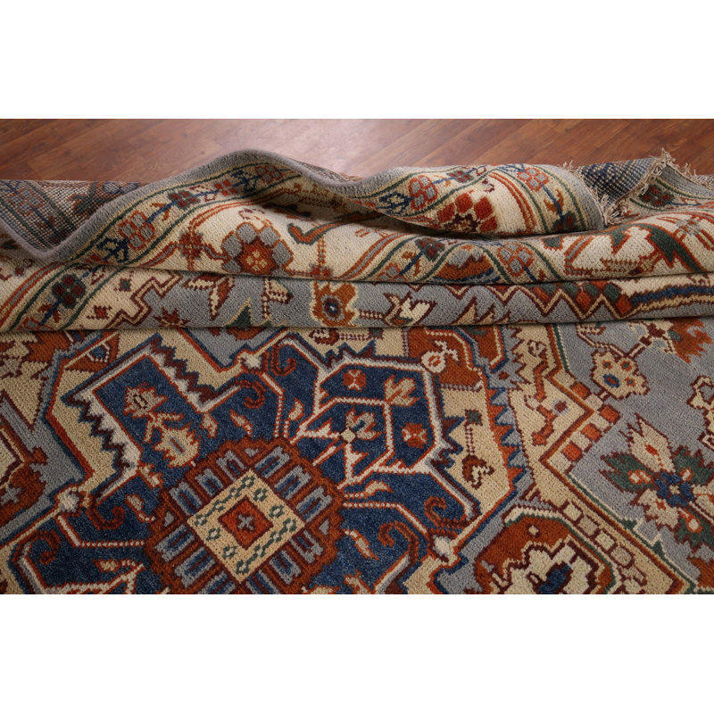 Tapis unique gris / gris anthracite 8 pi 8 po x 12 pi 2 po One-of-a-Kind