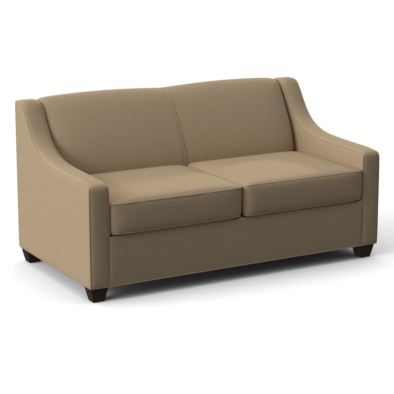 Phillips 68" Square Arm Loveseat with Reversible Cushions, Antic Jade, Cafelle