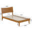 Lit plateforme en bois Phoenix avec pied de lit assorti-1747834-1747835