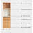 Solid Beech Pantry Cabinet with Sintered Stone Top, Slim & Tall Design