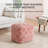 Marta 20" Red Upholstered Pouf Ottoman-117292800