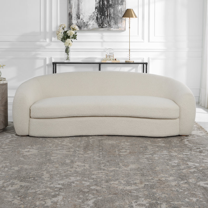  Canapé blanc Capra Art Deco