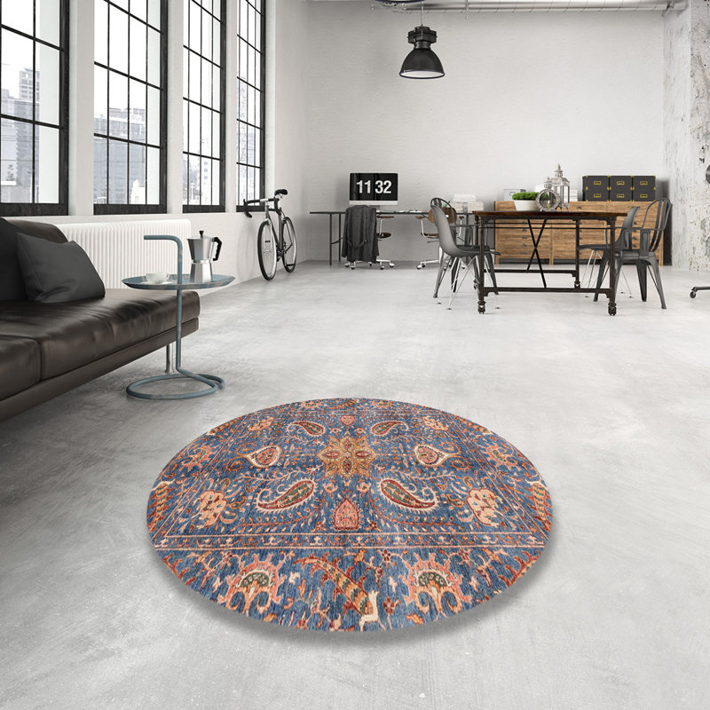 Abstract Indoor Rug, Round 8'