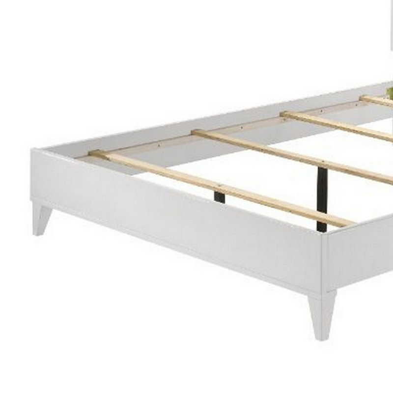 Grand lit plateforme Fulvius, Très grand, Blanc