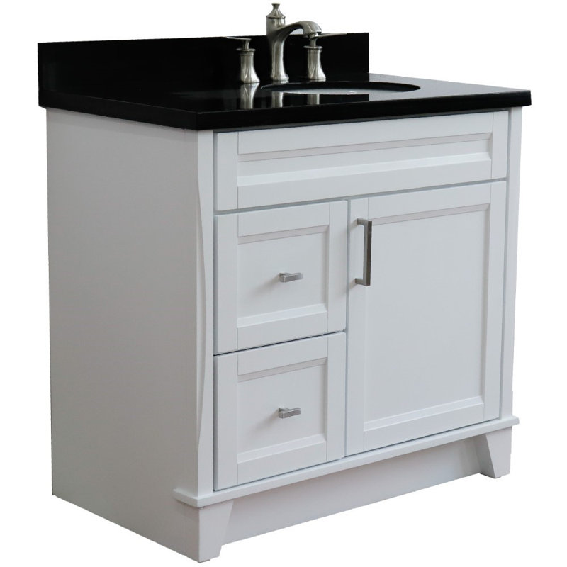 Ensemble de meuble-lavabo simple 37 po Efraim, Noir galaxie