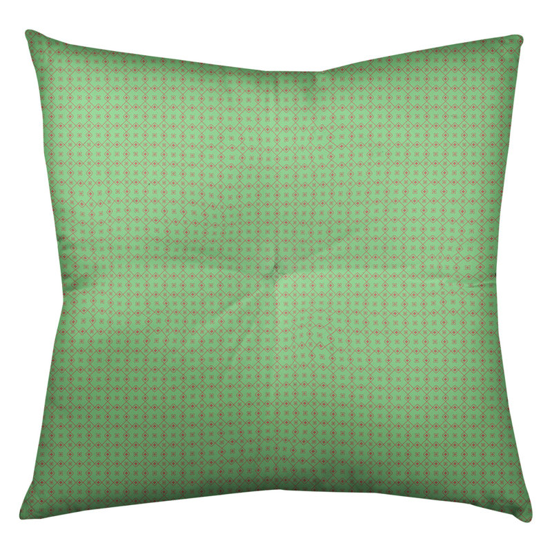 Coussin Katelyn Elizabeth, 30 po x 30 po, Vert / Rouge