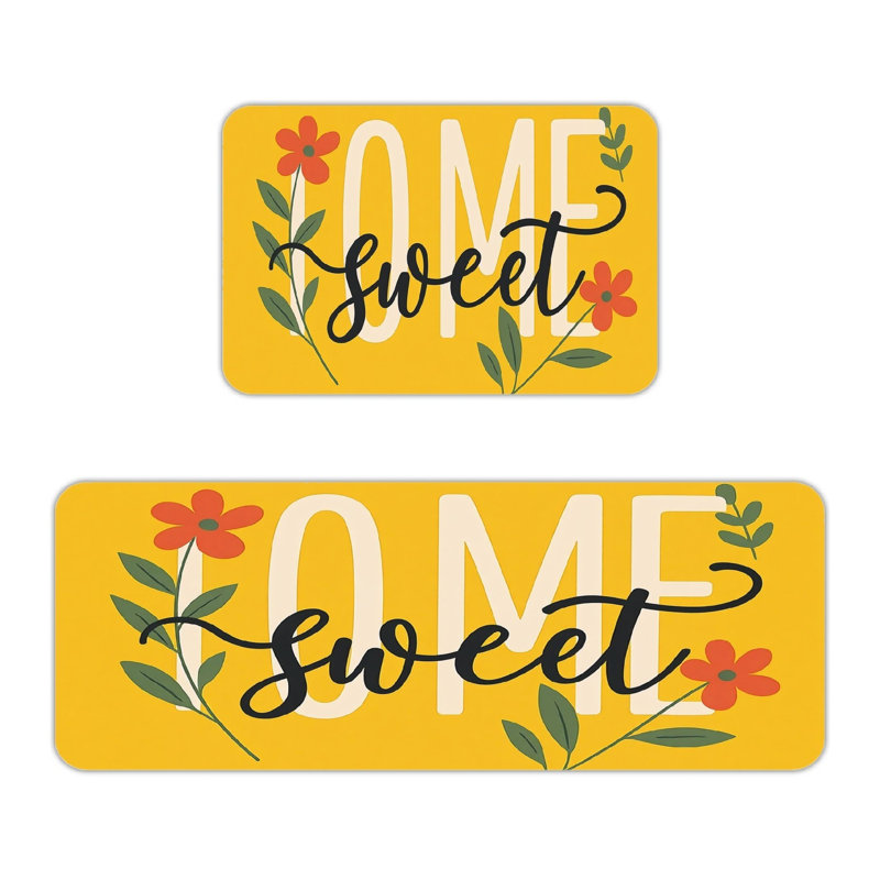 Ensemble de 2 tapis de cuisine Home Sweet Home
