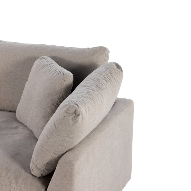 Stevie Modular Sectional, Beige Polyester