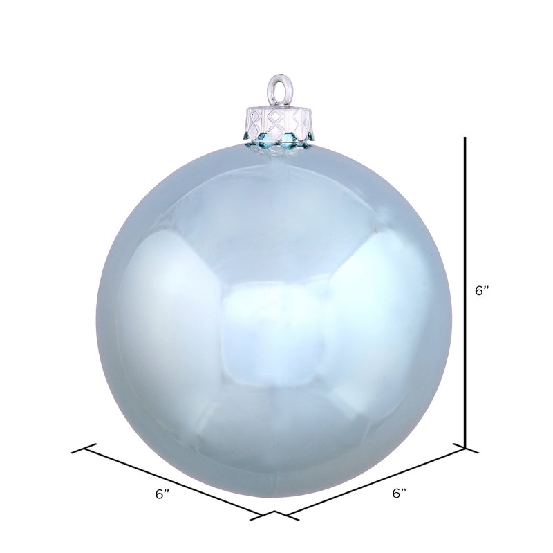 Décoration de boule décorative des Fêtes, Bleu pastel, 6" H x 6" W x 6" D