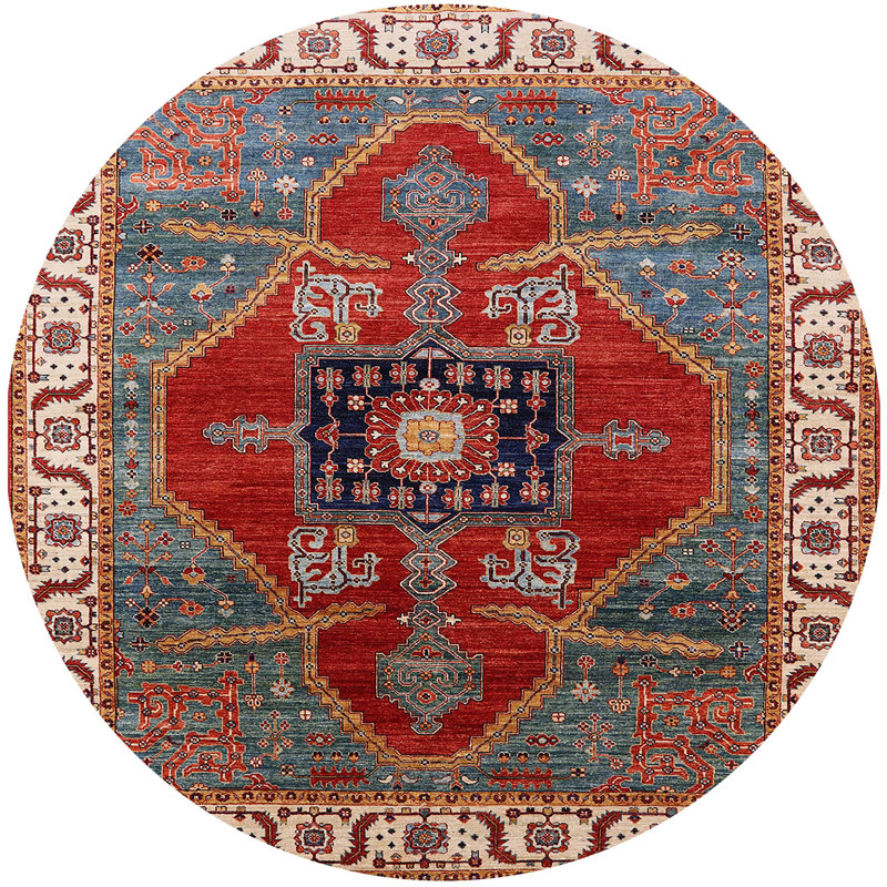 Moroccan Indoor Rug, Round 8'