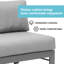 Brandtley 119.38cm Wide Straight Metal Patio Sectional with Cushions-80584932