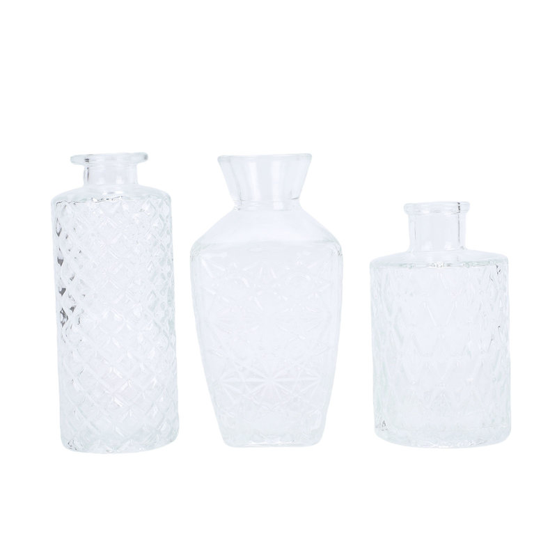 Vase en verre transparent