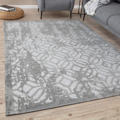 Carina Washable Rugs Geometric Design in Grey