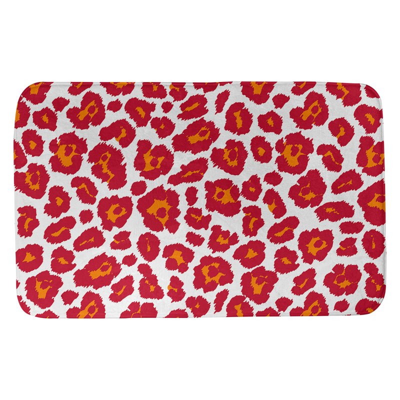 Tapis pour salle de bain Tampa Bay, H 0,5 po x l 17 po x L 24 po, Blanc / orange / rouge