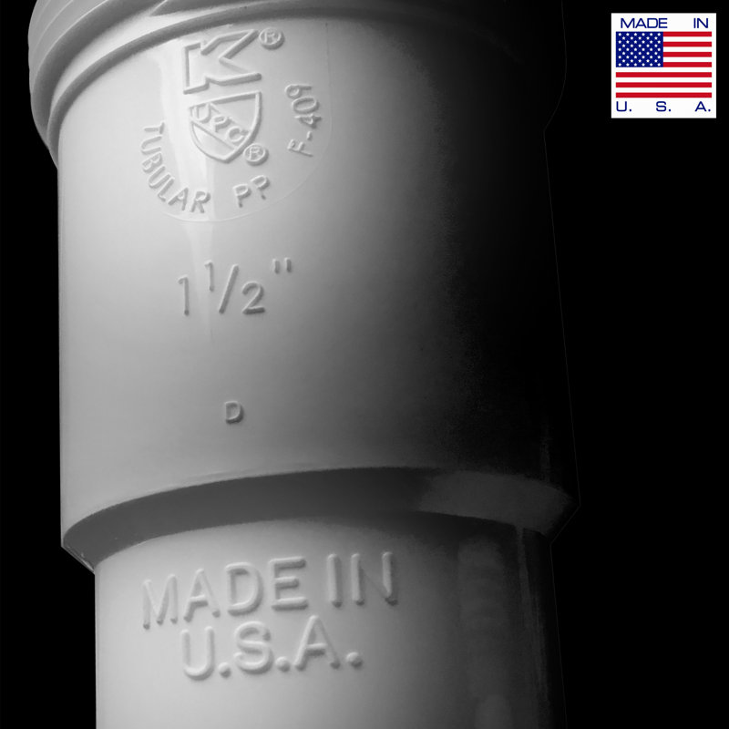 White Polypropylene P-Trap with Reducer Washer