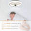 Ventilateur de plafond encastré moderne de 19 po avec lumières et télécommande Denitra