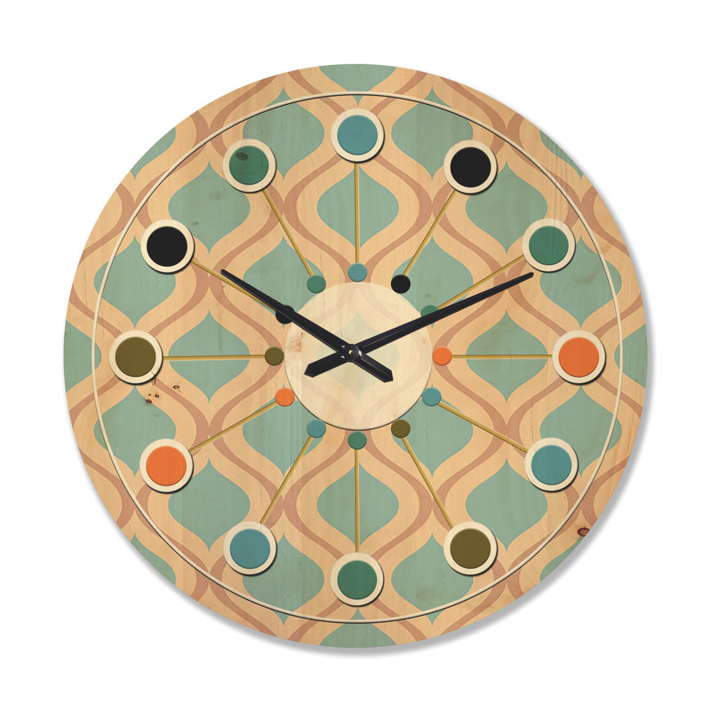 Horloge murale abstraite géométrique V, Grand