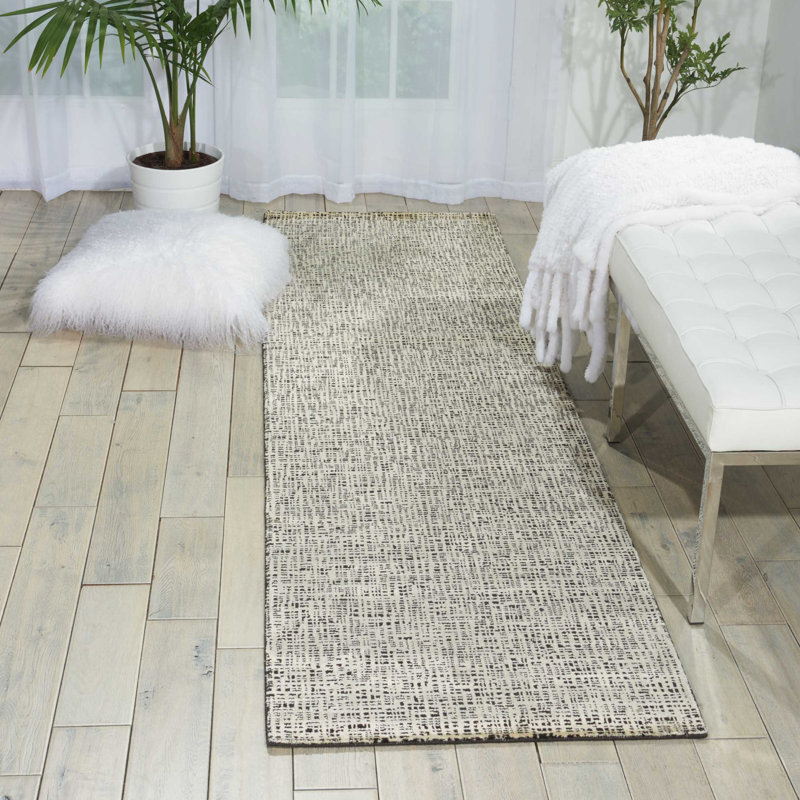 Tapis noir Jeanie, Tapis de couloir 2 pi 3 po x 8 pi