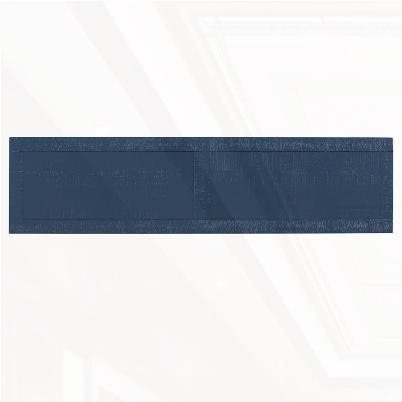 Vintage Wood Grain Console Table, Navy Blue