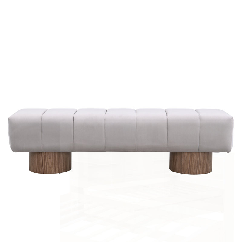 Upholstered Dining Bench for Dining Room, No-Assembly Entryway Ottoman with Versatile Use and Comfortable Seating