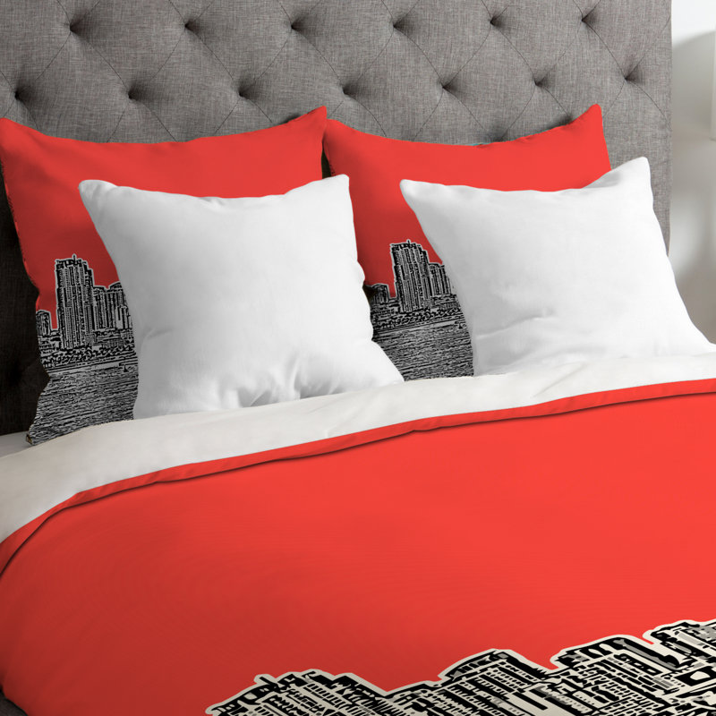 Housse de couette Bird Ave Miami, Simple, Rouge