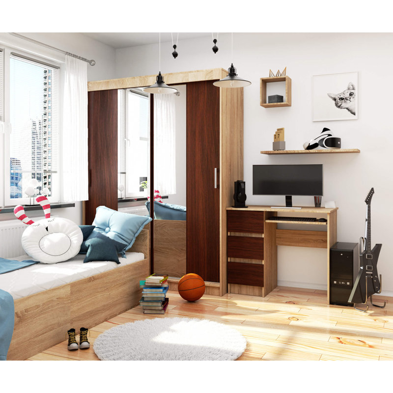 Eldwin Computer Desk, Left, Oak/Venge