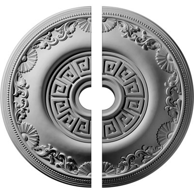 Endurathane Nestor Ceiling Medallion, 25 7/8"OD x 3 1/2"ID x 2 1/4"P (Fits Canopies up to 5"), Two Piece, Factory Primed