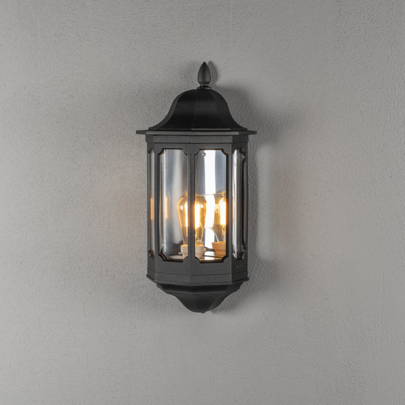 Outdoor Wall Lantern, Black