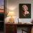 Wicker/Rattan Table Lamp with Fabric Shade