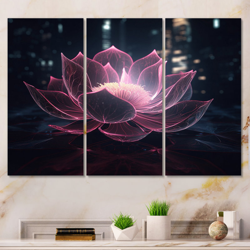 Kelesia - Lotus, reproduction d'art sur toile, H 32 po x l 48 po x P 1 po