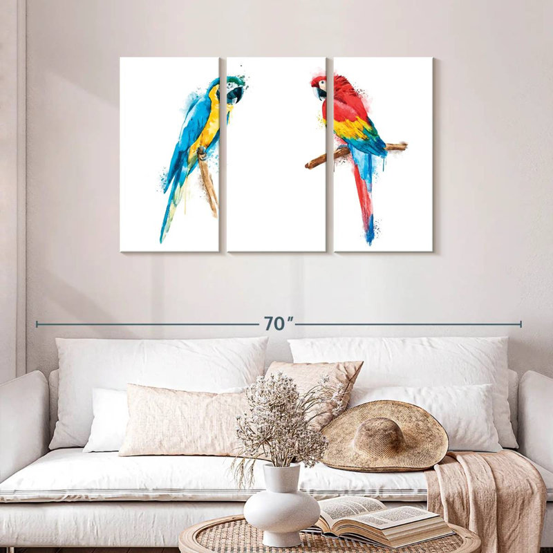 Macaw Duo Color Splash, H 28 po x l 45 po