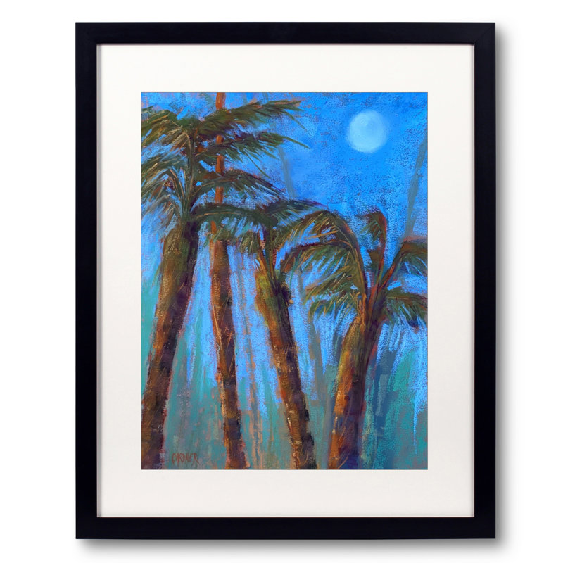 Moondance Print by Dina Gardner, 31.25" H x 25.25" W x 1.25" D, Black Framed Paper, White