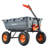 Dump Cart, Poly Garden Dump Cart with Easy to Assemble Steel Frame