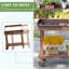 Table de travail en bois Outsunny avec table de travail en bois 36 po