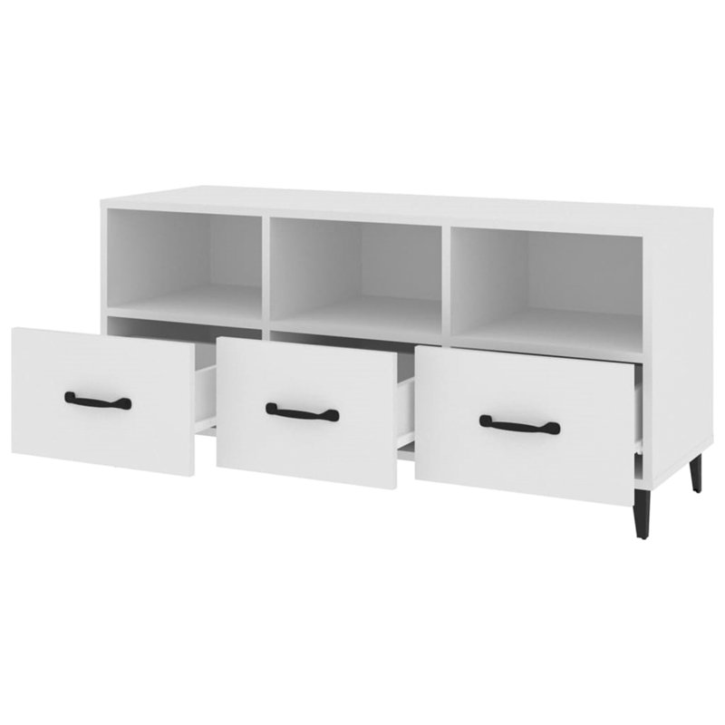 Kuiken TV Stand for TVs up to 43", White/Black