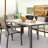 Patio Dining Table for 6, Wood-like Plastic Rectangular Table for Deck, Garden, Backyard