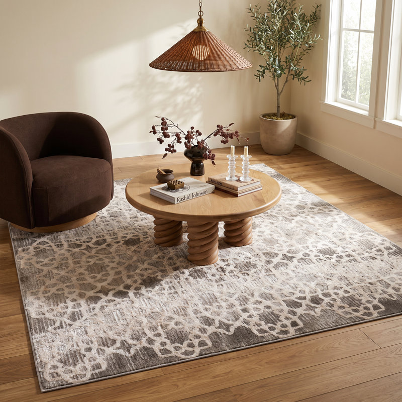 Tapis rectangulaire Kennily avec envers antidérapant, Rectangle 7 pi 10 po x 10 pi 10 po